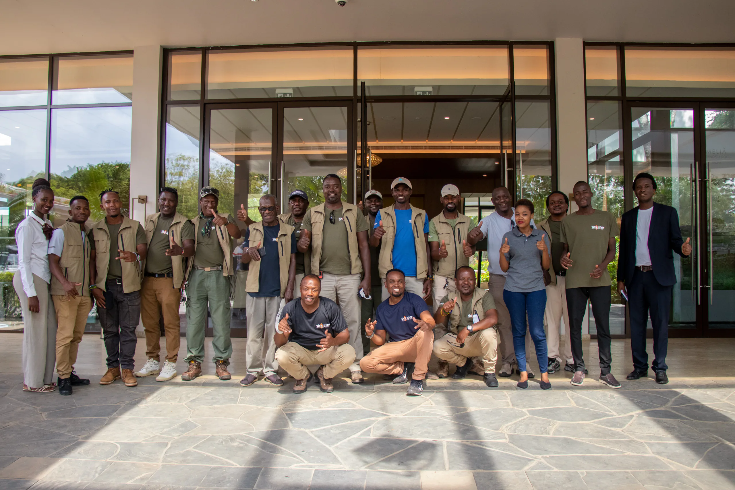 The Excellent Guides team gathered before a Tanzania safari